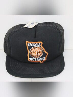 Sears Black Mesh-Back Trucker Hat (Georgia State Patrol)